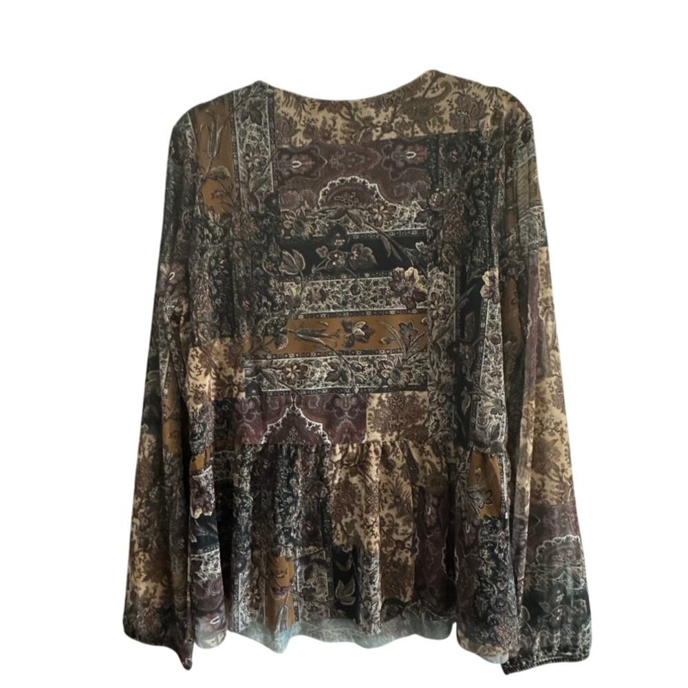 DESIGUAL NWT $115 Katrina Patchwork Look Lined Mesh Top Size US L - Picture 6 of 12